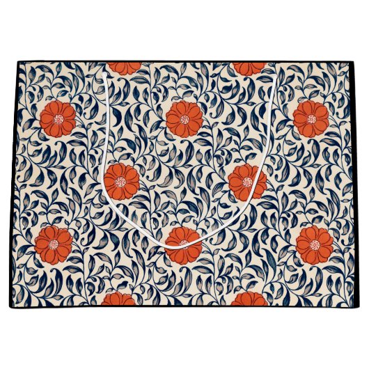 GIFT BAG CHINESISCHES FLORALPATTER GROßE GESCHENKTÜTE (Vorderseite)