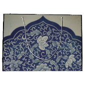 GIFT BAG CHINESISCHES MUSTER SCHWARZ UND BLAU GROßE GESCHENKTÜTE (Rückseite)