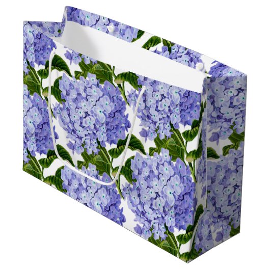 Gift Bag Hydrangea Große Geschenktasche Geschenktüte (Vorderseite Schrägansicht)