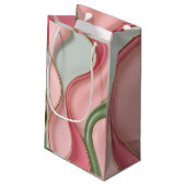 Gift bag in stylish abstract graphic kleine geschenktüte (Rückseite Schrägansicht)