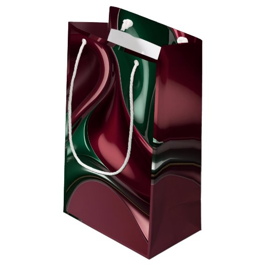 Gift bag in stylish abstract graphic kleine geschenktüte (Rückseite Schrägansicht)