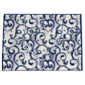 GIFT BAG JAPANESE PATTER IN INDIGO GROßE GESCHENKTÜTE (Vorderseite)