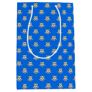 Gift Bag mit Connecticut flagge, USA Mittlere Geschenktüte