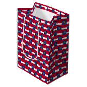 Gift Bag mit Georgia Flag, USA Mittlere Geschenktüte (Vorderseite Schrägansicht)