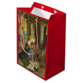 GIFT BAG TRADITIONELLE NATIVITÄTSBILDUNG MITTLERE GESCHENKTÜTE (Rückseite Schrägansicht)