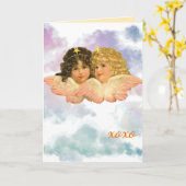 GIFT BAG TWIN ANGELS IN PASTELS KARTE (Gelbe Blume)