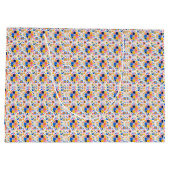 Gift bag with a colorful geometric pattern  große geschenktüte (Rückseite)