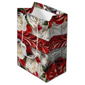 Gift Bag with colors of England flag Mittlere Geschenktüte (Vorderseite Schrägansicht)