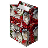 Gift Bag with colors of England flag Mittlere Geschenktüte (Rückseite Schrägansicht)