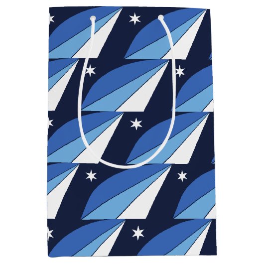 Gift Bag with flag of Columbia, SC, USA Mittlere Geschenktüte (Vorderseite)