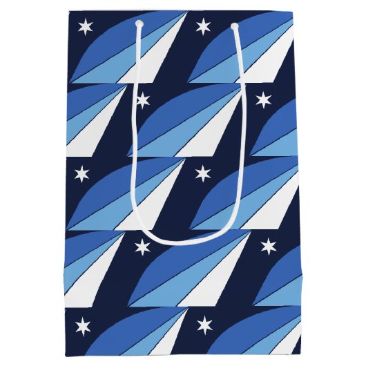 Gift Bag with flag of Columbia, SC, USA Mittlere Geschenktüte (Rückseite)