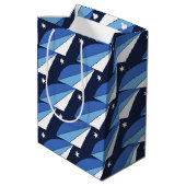 Gift Bag with flag of Columbia, SC, USA Mittlere Geschenktüte (Rückseite Schrägansicht)