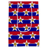Gift Bag with flag of Dallas City, Texas, USA Mittlere Geschenktüte (Rückseite)