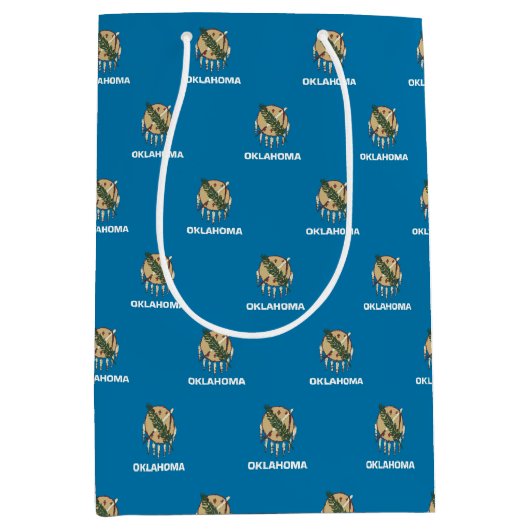 Gift Bag with flag of Oklahoma, USA Mittlere Geschenktüte (Vorderseite)