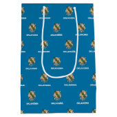 Gift Bag with flag of Oklahoma, USA Mittlere Geschenktüte (Rückseite)