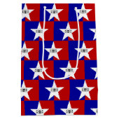 Gift Bag with flag of San Antonio, USA Mittlere Geschenktüte (Rückseite)
