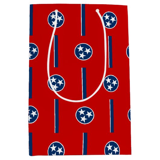 Gift Bag with flag of Tennessee, USA Mittlere Geschenktüte (Vorderseite)