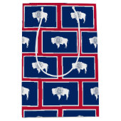 Gift Bag with flag of Wyoming, USA Mittlere Geschenktüte (Vorderseite)