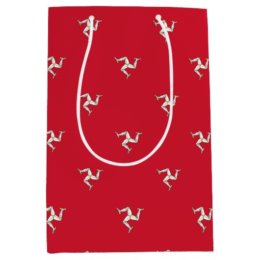 Gift Bag with Isle of Man flag Mittlere Geschenktüte (Vorderseite)