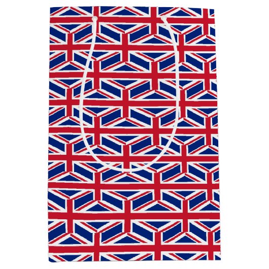 Gift Bag with United Kingdom flag Mittlere Geschenktüte (Vorderseite)