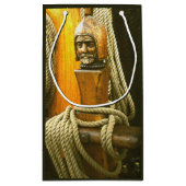 Gift Bag - Wooden Capstan and Rope Kleine Geschenktüte (Rückseite)