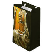 Gift Bag - Wooden Capstan and Rope Kleine Geschenktüte (Rückseite Schrägansicht)