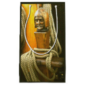 Gift Bag - Wooden Capstan and Rope Kleine Geschenktüte (Vorderseite)