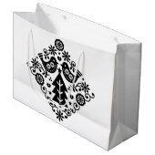 GIFT BAGS NORWEGISCHE CHRISTMAS-DESIGN GROßE GESCHENKTÜTE (Vorderseite Schrägansicht)