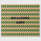 GIFT _BEAUTIFUL_LETTER_TREE_GREEN_BROWN_BLACK GESCHENKPAPIER (Flach)