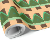 GIFT _BEAUTIFUL_LETTER_TREE_GREEN_BROWN_BLACK GESCHENKPAPIER (Rolleneckpunkt)