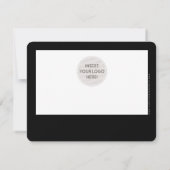 GIFT-BESCHEINIGUNG für modernes Business Schwarz-w (Rückseite)