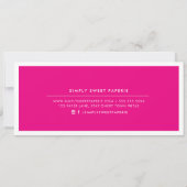 GIFT-BESCHEINIGUNG Geschäftstitel fuschia pink Einladung (Rückseite)