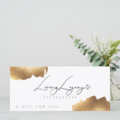 GIFT-BESCHEINIGUNG | Gold Brush Minimalistisch (Stehend Vorderseite)