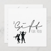 GIFT-BESCHEINIGUNG | Gold Brush Minimalistisch (Vorne/Hinten)