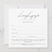 GIFT-BESCHEINIGUNG | Gold Brush Minimalistisch (Rückseite)