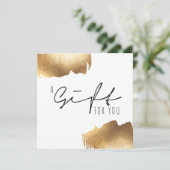 GIFT-BESCHEINIGUNG | Gold Brush Minimalistisch (Stehend Vorderseite)