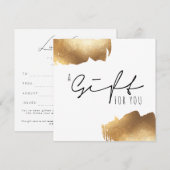 GIFT-BESCHEINIGUNG | Gold Brush Minimalistisch (Vorne/Hinten)