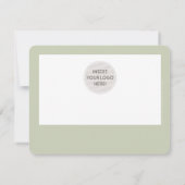 GIFT-BESCHEINIGUNG Modernes Business Blassgrün (Rückseite)