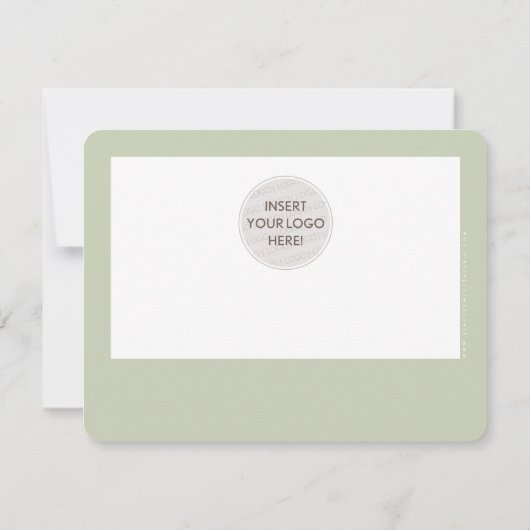 GIFT-BESCHEINIGUNG Modernes Business Blassgrün (Rückseite)