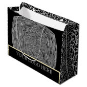 GIFT _ BLACK_SILVER GROSSEN GIFT BAG GROßE GESCHENKTÜTE (Vorderseite Schrägansicht)