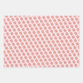 Gift Bow Doodle CHRISTMAS Holiday Red White Geschenkpapier Set (Vorderseite 2)