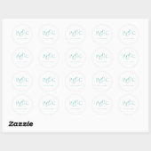 Gift Box Blue Wedding Calligraphy Envelope Sticker (Blatt)
