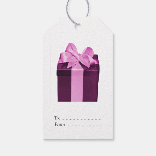 Gift Box with satin bow Geschenkanhänger (Rückseite)