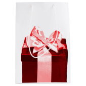 Gift Box with satin bow Mittlere Geschenktüte (Vorderseite)