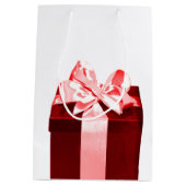 Gift Box with satin bow Mittlere Geschenktüte (Rückseite)