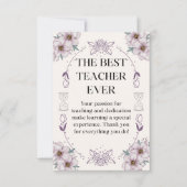 gift card for a teacher. dankeskarte (Vorderseite)