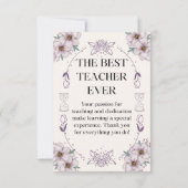 gift card for a teacher. dankeskarte (Rückseite)