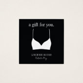 Gift Card Luxus Schwarz-weiß Lingerie Boutique (Vorderseite)