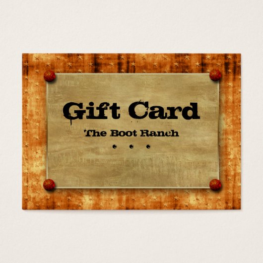 Gift Card Rust Denim Texas Star (Vorderseite)