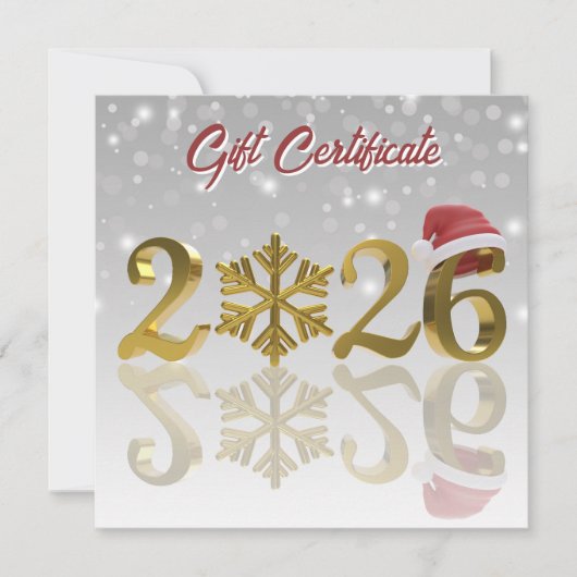 Gift Certificate Big Gold 2026 Holiday Gift Card (Vorderseite)